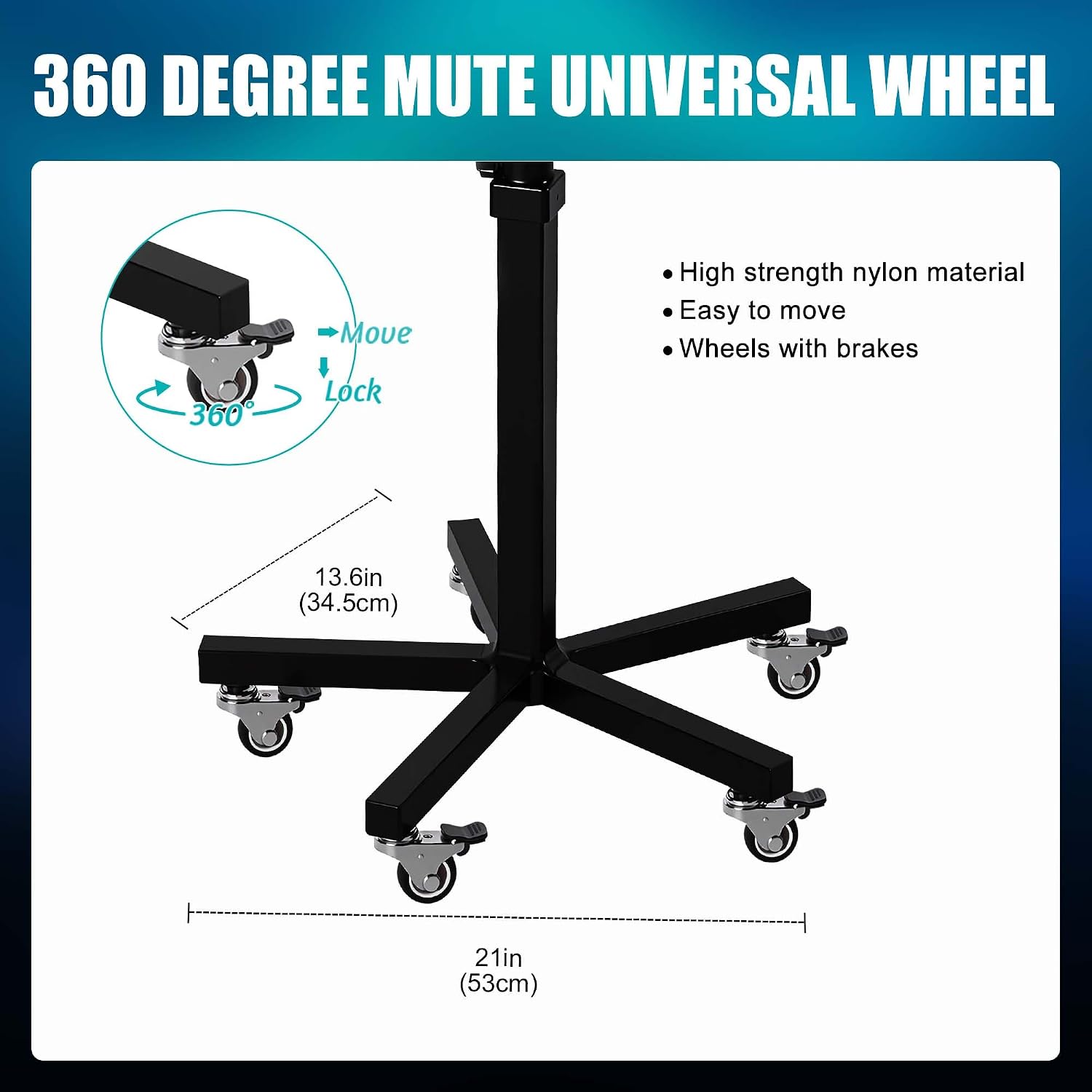 POARMEEY Adjustable Tattoo Workstation Tray on Wheels, Rotatable ipad Holder