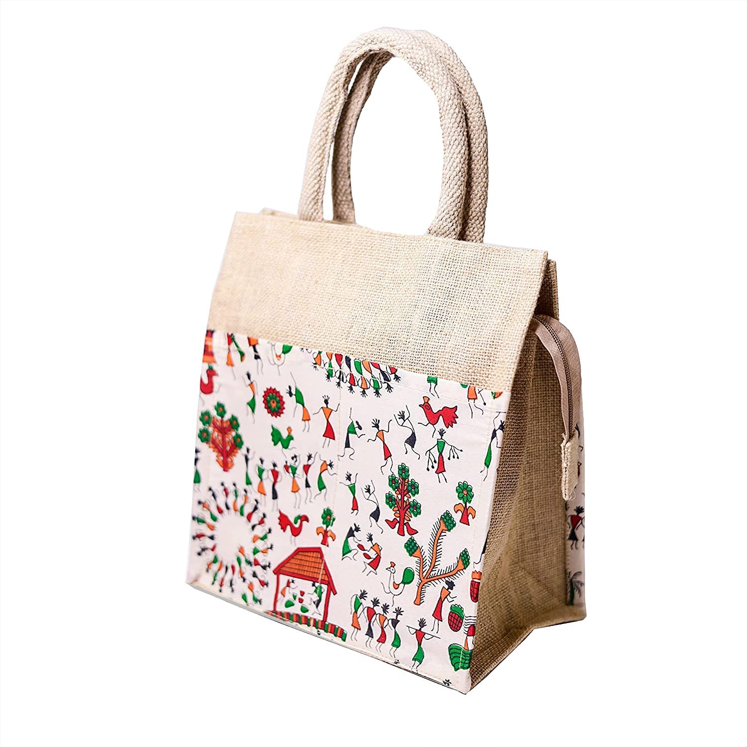 Royal Fabric Bags Print Jute Cloth Design Bags and Jute Grocery Bag, Carry Bag,with Tiffin Bags Zip Reinforced Handle For Man & Women (B09C8GHNS2) Amazon Price History, Amazon Price Tracker