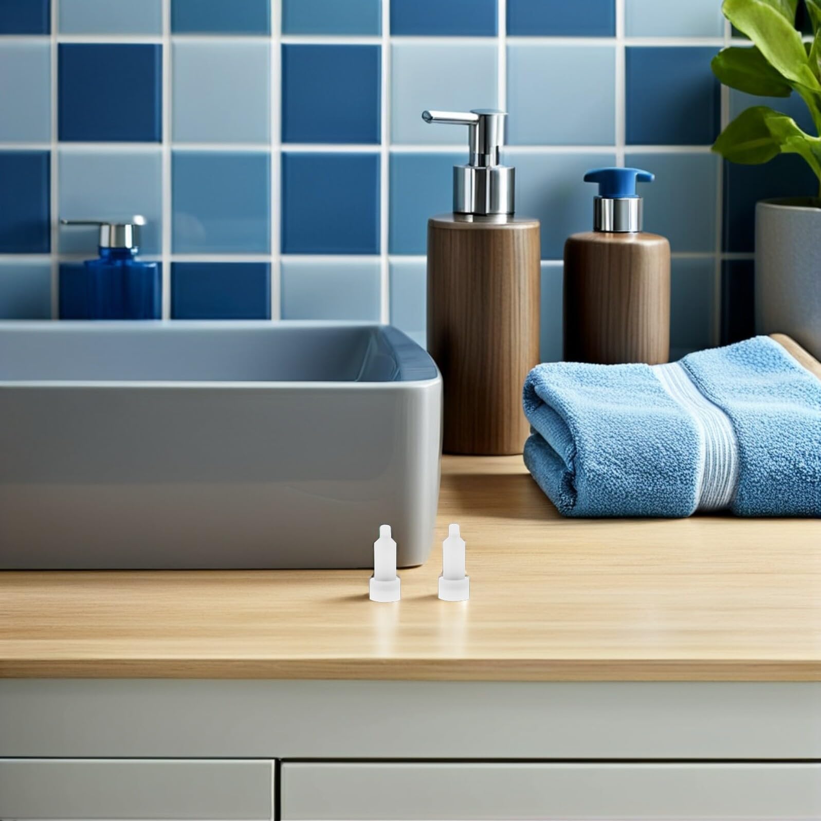 POPETPOP Pompa di Ricambio per Dispenser di Detergente Plastica, Testa Pompa per Bagno e Cucina, 4 Pezzi, Compatibile con Flaconi per Lozione e Shampoo, per Uso Domestico e Alberghiero