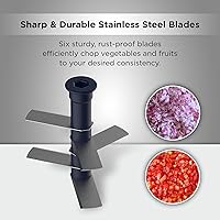 Vista 2 de Butterfly 3.8 tazas de plástico de alta calidad, picadora manual de alimentos, cuerda de cebolla, picadora de verduras y cebolla, apta