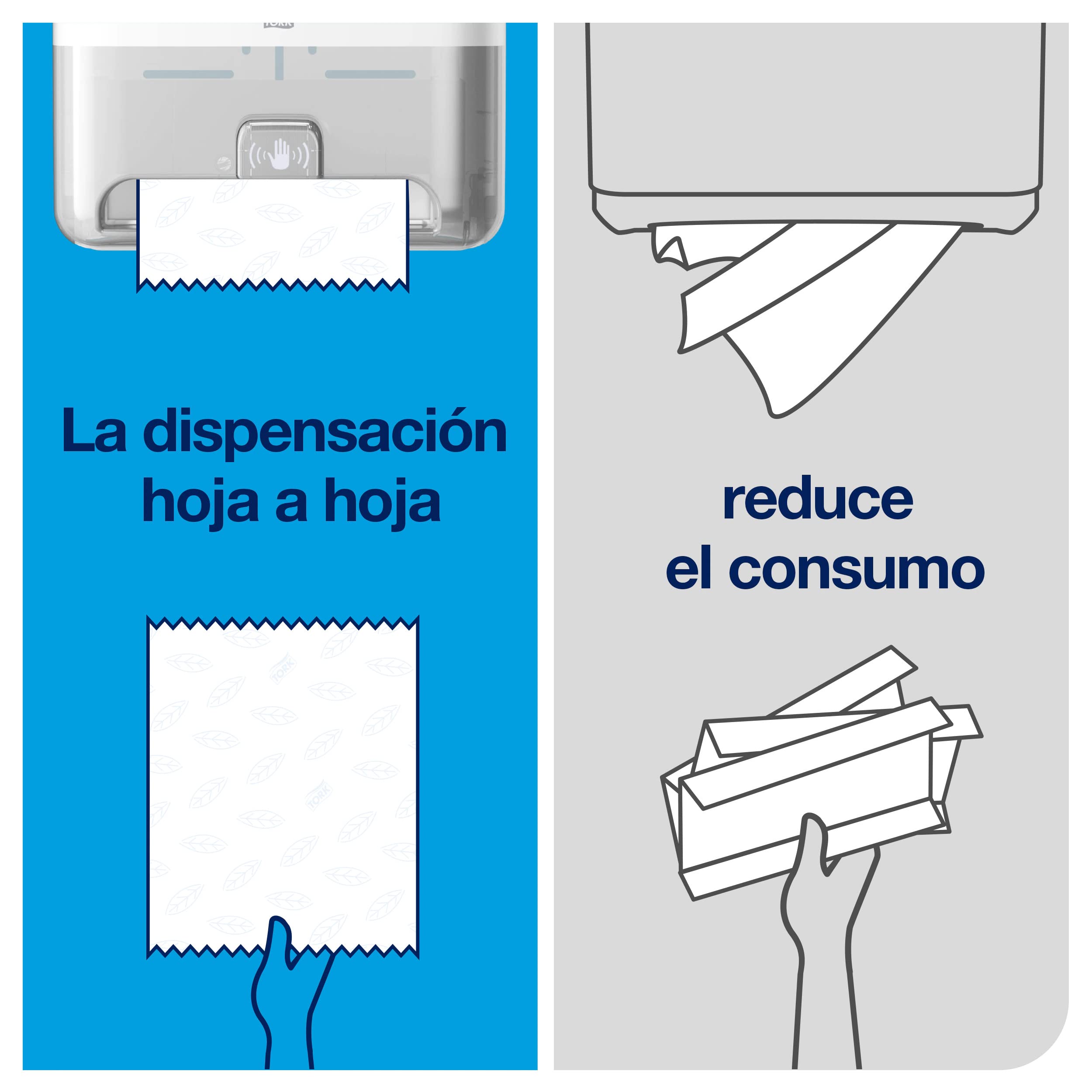 Tork Matic Dispensador Automático de Toallas de Mano en Rollo Blanco H1, Dispensación una a una, Línea Elevation, 551100