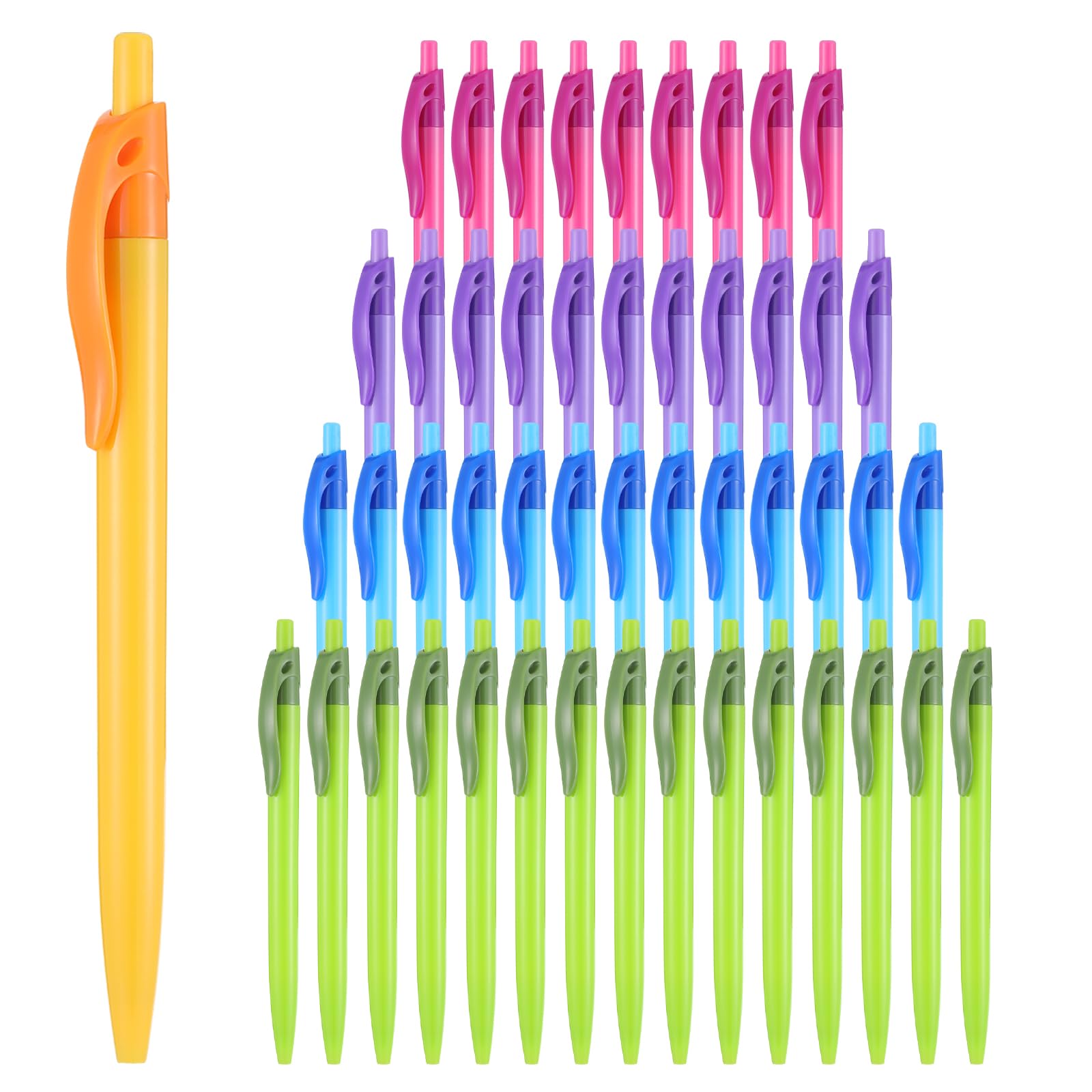 Yuxingrong Retractable Ballpoint Pens 1.0mm, Smooth Writing Black Ink Click Pens, Comfort Grip & Anti-Slip Design, Quick-Dry Oil-Based for Office,