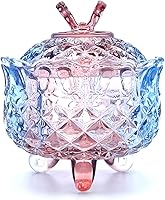 Vista 22 de Frasco de vidrio para caramelos de Navidad con relieve de lujo, con tapas, para joyas, tarros de caja de joyería