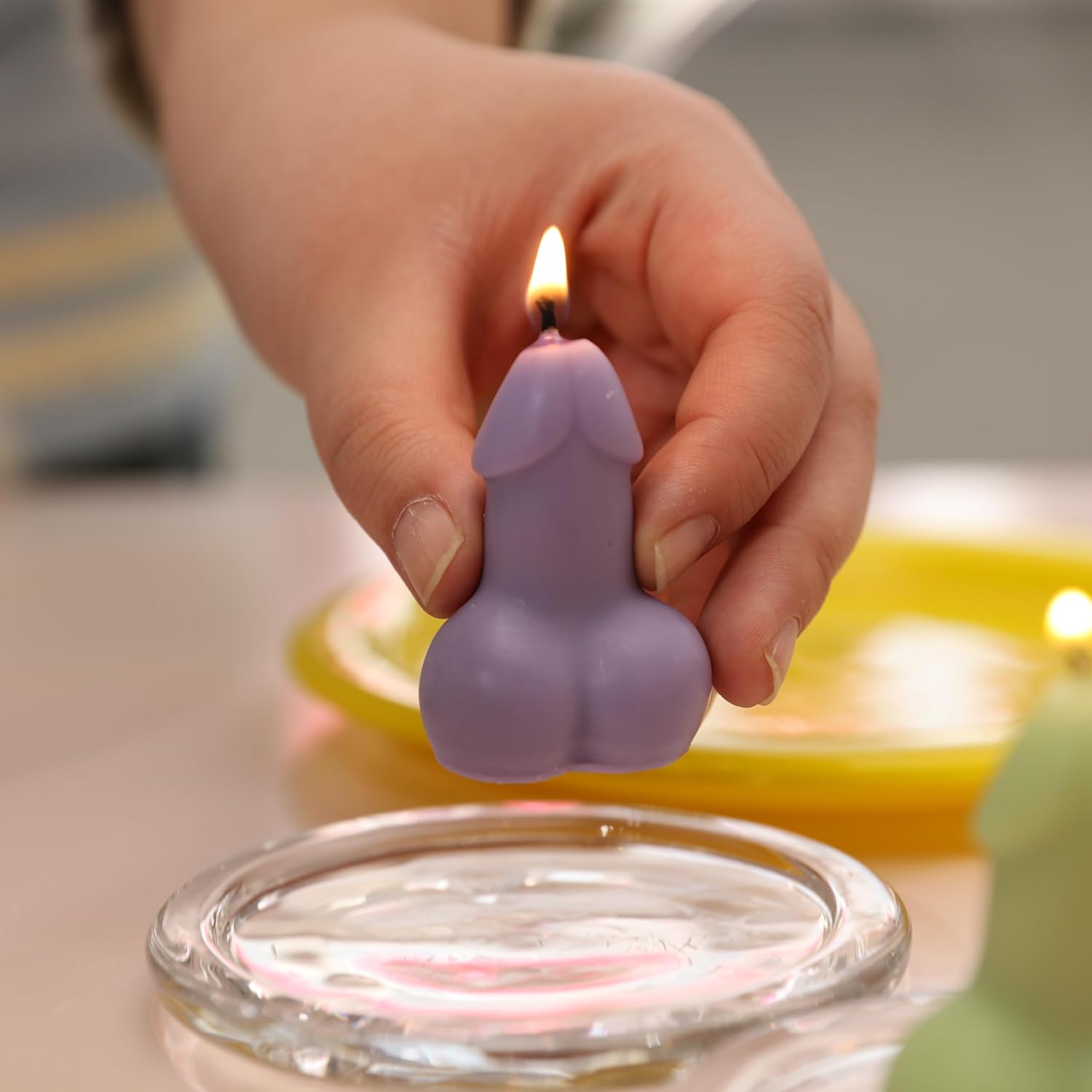 BOOWAN NICOLE 3D Penis Shape Silicone Mold for Candle Making, Creative Human Bodys Candle Moulds for DIY Handmade Handcrafted Home Decoration Gifts (LZ0677-1-2)