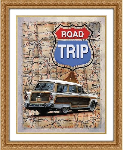 Miniatura 2 de ArtDirect Road Trip 19x24 Gold Ornate Wood Framed with Double Matting Museum Art Print by Wargo, Ed
