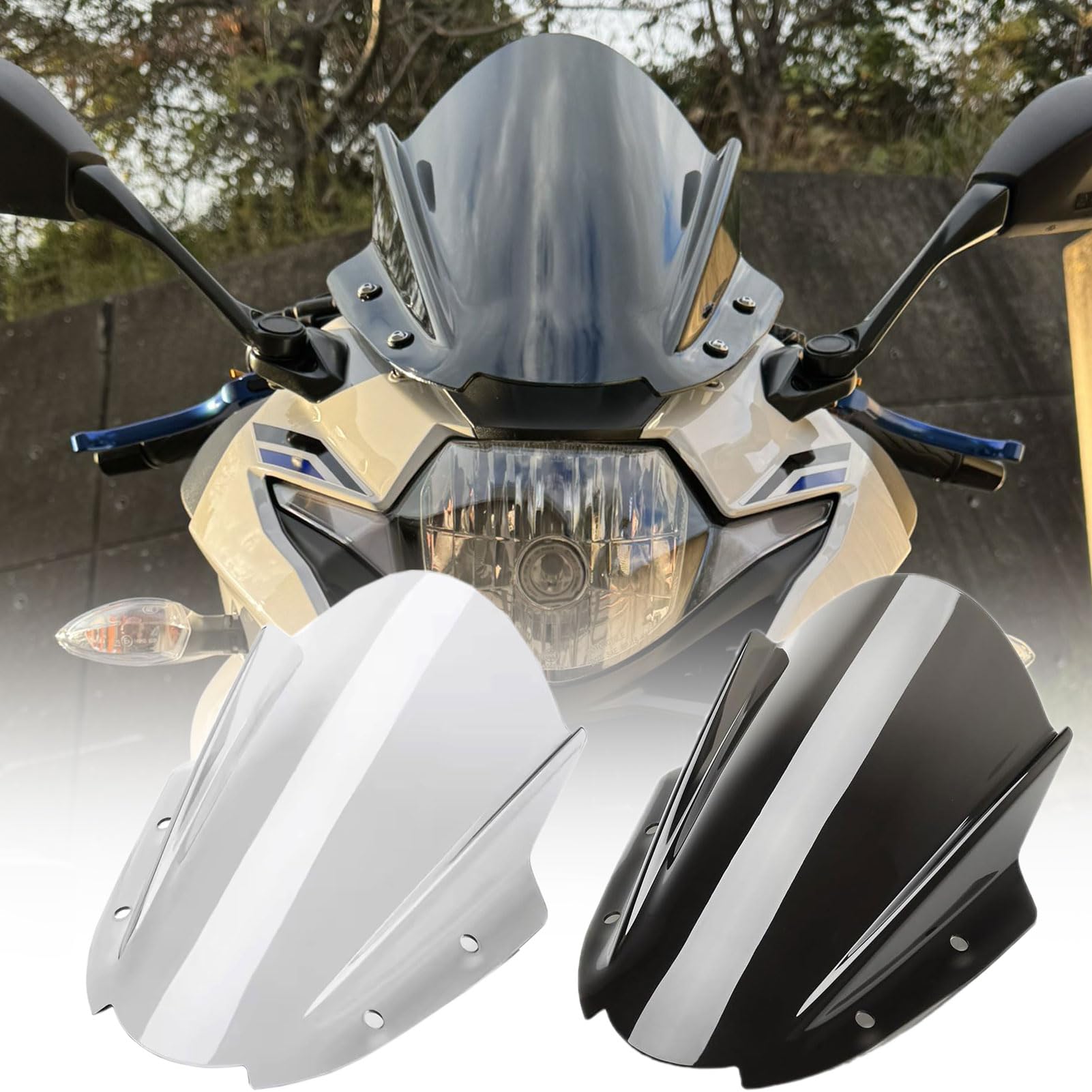 Amazon | SHINKXMT オートバイ用ウインドシールド スズキ GSX250R GSX