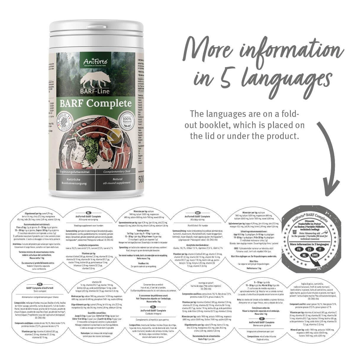 Aniforte Barf Complete 500 G For Dogs And Natural Barf