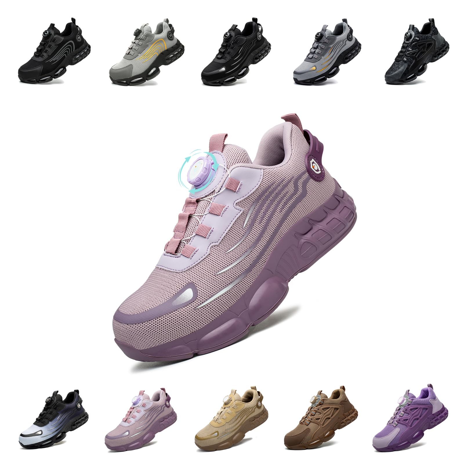 Scarpe Antinfortunistiche Uomo Donna Scarpe da Lavoro Traspiranti Leggere Comode con Punta in Acciaio 36-46 EU