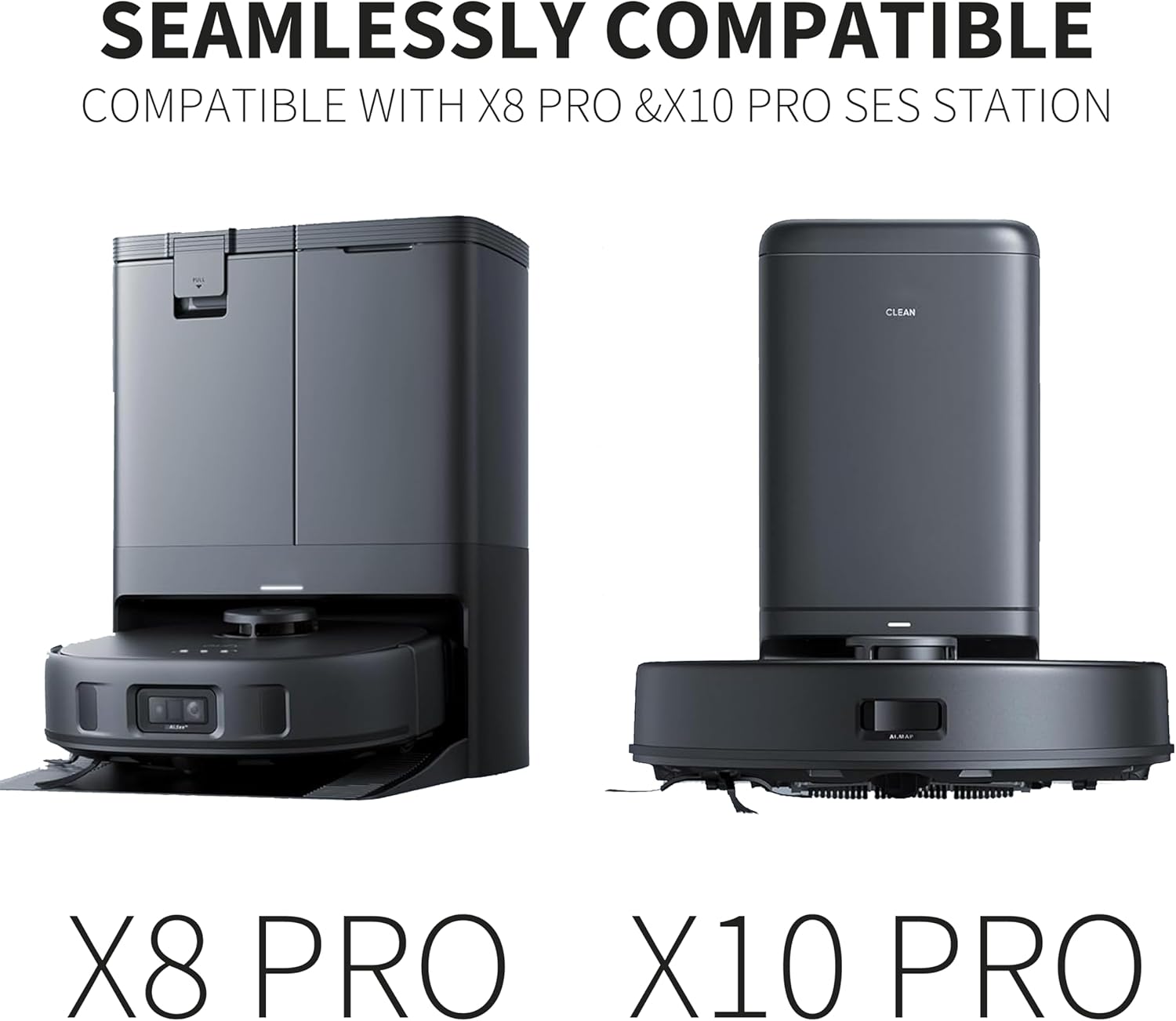 15Pcs Vacuum Bag Kit, Compatible with Eufy Clean X8 Pro/X10 Pro Omni Robot Vacuum,3L Large Dust Bags, Four Layer Construction to Prevent Tearing,15 Pack