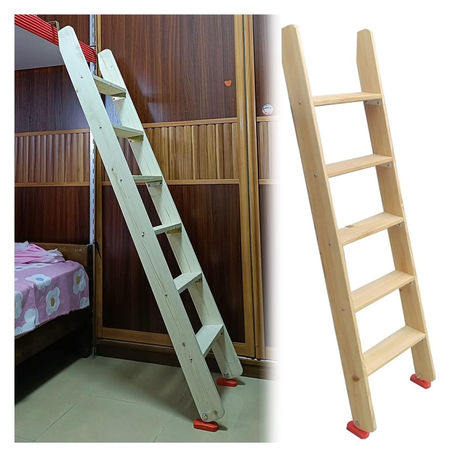 Wqpmnyg A Bunk Bed Ladder For Safe Climbing In Dorm, Loft, Nd Camper Beds