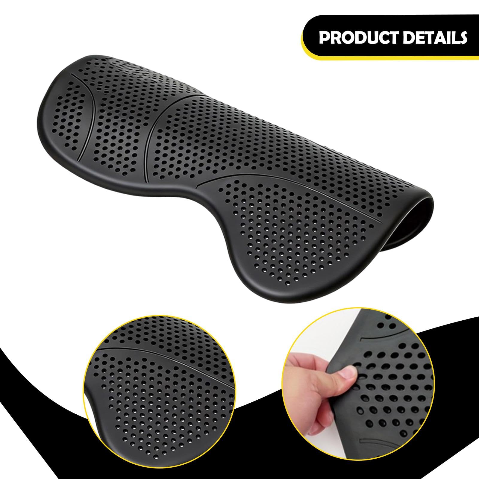 Sottosella in Gel di Silicone per Cavalli: Protezione dagli Urti, Antiscivolo E Versatile per Dressage, Salto Ostacoli E, Nero