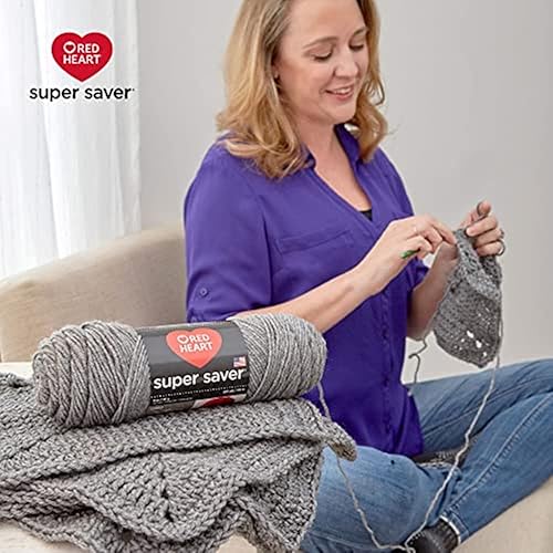 Miniatura 4 de Red Heart Super Saver Yarn - Paquete de 3 unidades - Borgoña, negro y más