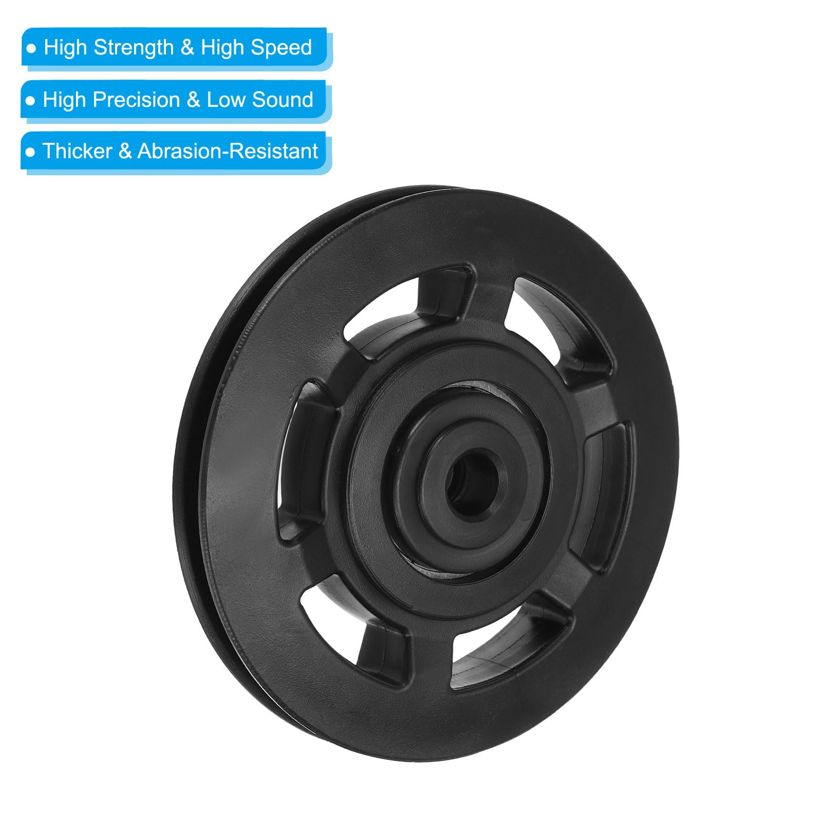 PATIKIL Universal Bearing Pulley Wheel 95mm/3.7", 4 Pack Nylon Bearing Pulley Wheel Lifting Bearing Wheel Replace for Gym Equipment Part Cable Machine - Image 3