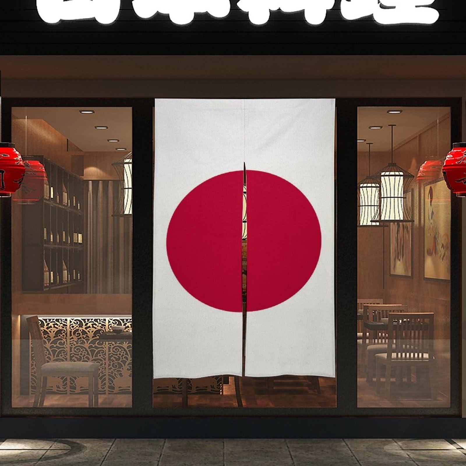 X JAPAN のれん　正規品　希少 Amazon｜narumikk のれん シーサー ハイビスカス モンステラ