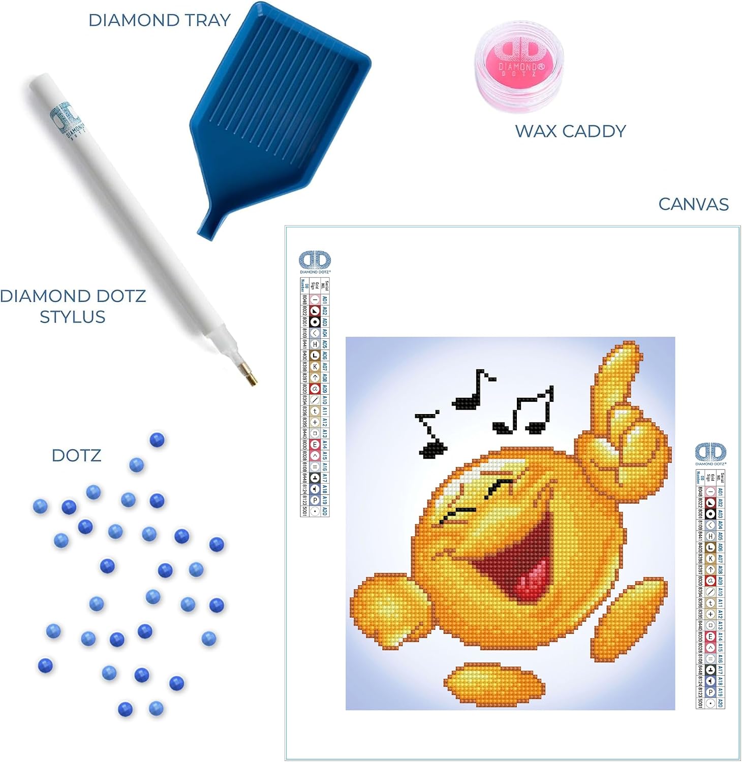 DIAMOND DOTZ Dotzies Jive'n Music Diamond Painting Kits for Kids - Diamond Art Kits a Relaxing Creative Craft Kit with Dotz Gems10.2 x9.1