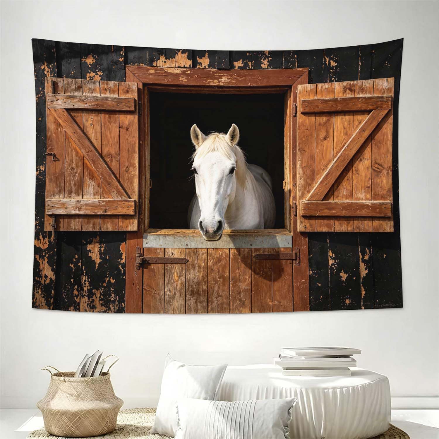 Arazzo da Parete Grande 300x260 cm Cavallo 3D Telo da Parete
