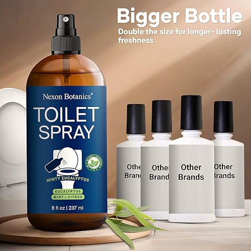 Miniatura 8 de Minty Eucalyptus - Aerosol para inodoro, 8 onzas líquidas, espray para inodoro Before You Go, espray para excrementos de baño, espray ambientador,