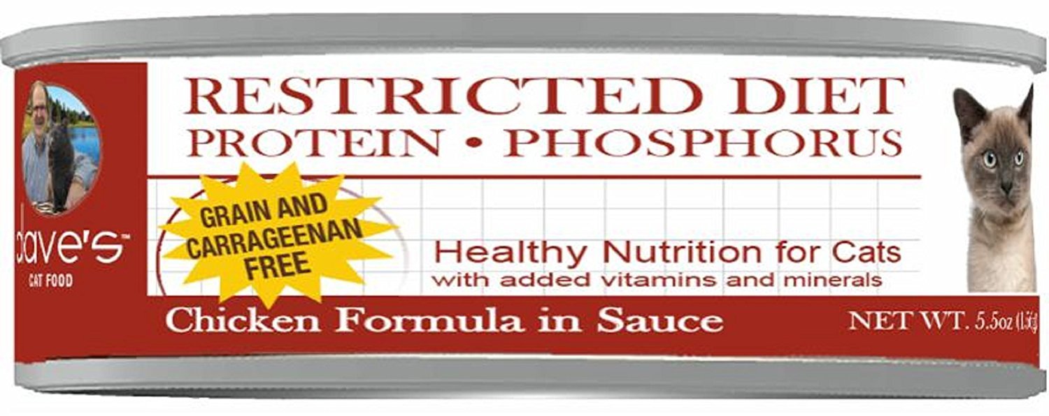 Dave'S Pet Food Protein And Phosphorus Chicken Food (24 Cans Per Case), 5.5 Oz.