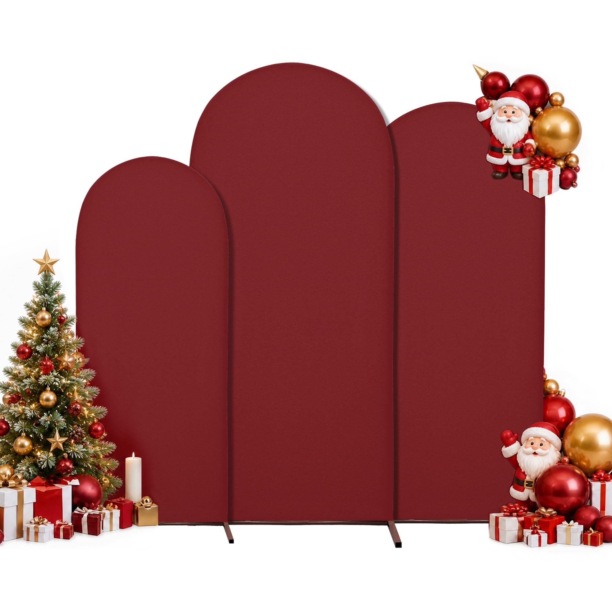 Photo 1 of SUKAIKEQA Wedding Arch Cover Set (3 Sizes, Red)