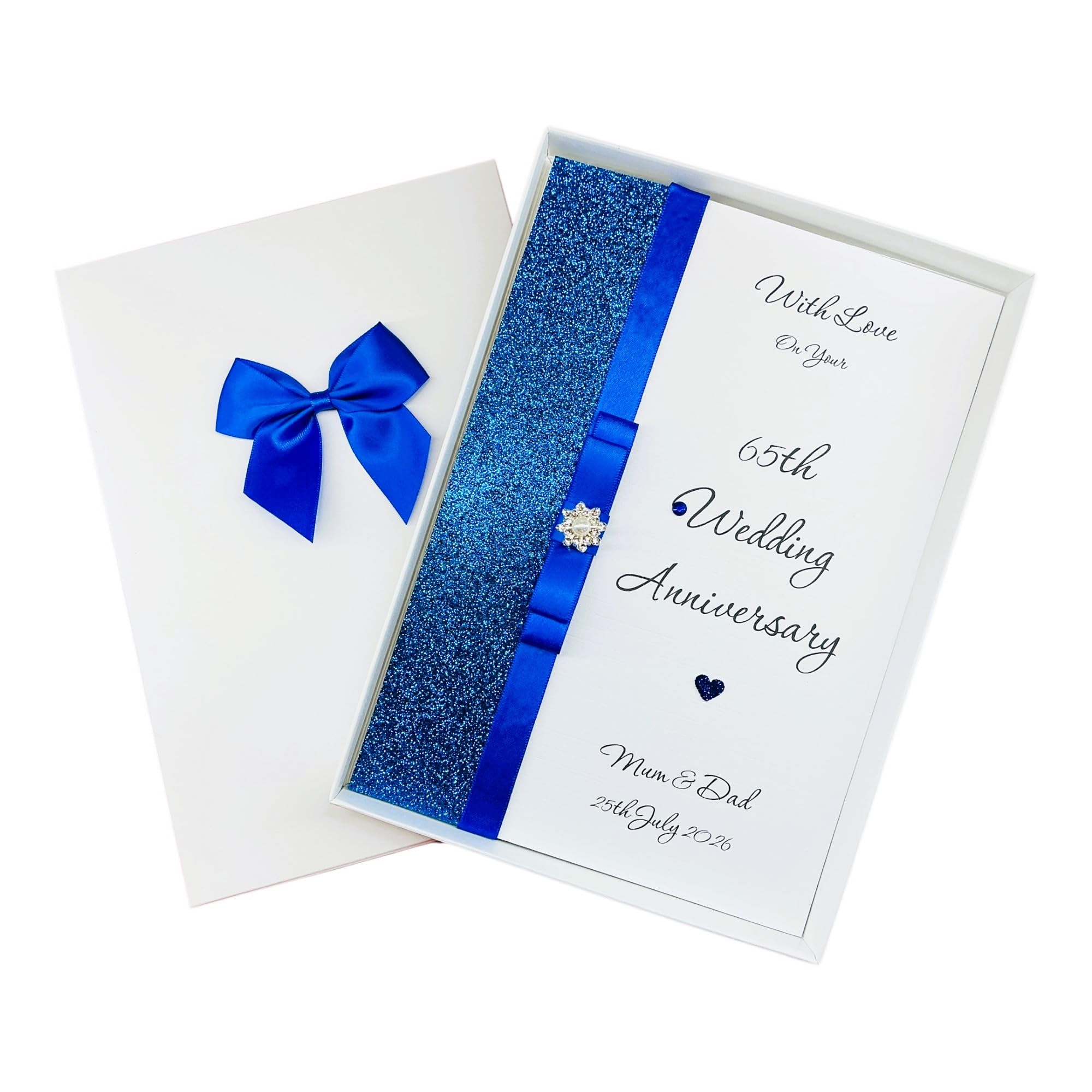 65th Wedding Anniversary Card Blue Sapphire 65 Years - LB 65