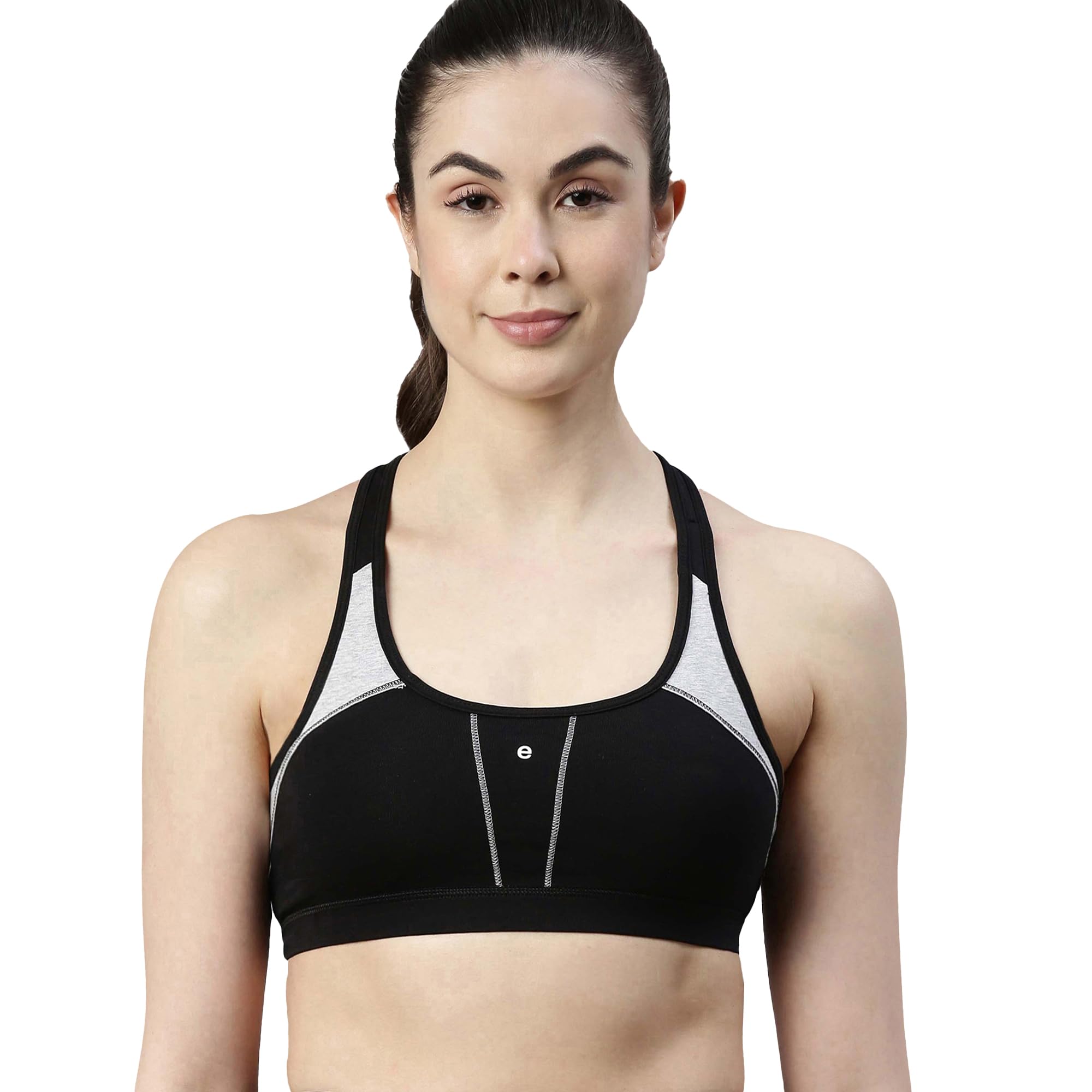 enamor Women's Cotton Sports Bra - Medium Support, Padded, Non-Wired, Full Coverage, Pop-On and Racer Back Style with Wide Keyhole-picture-36