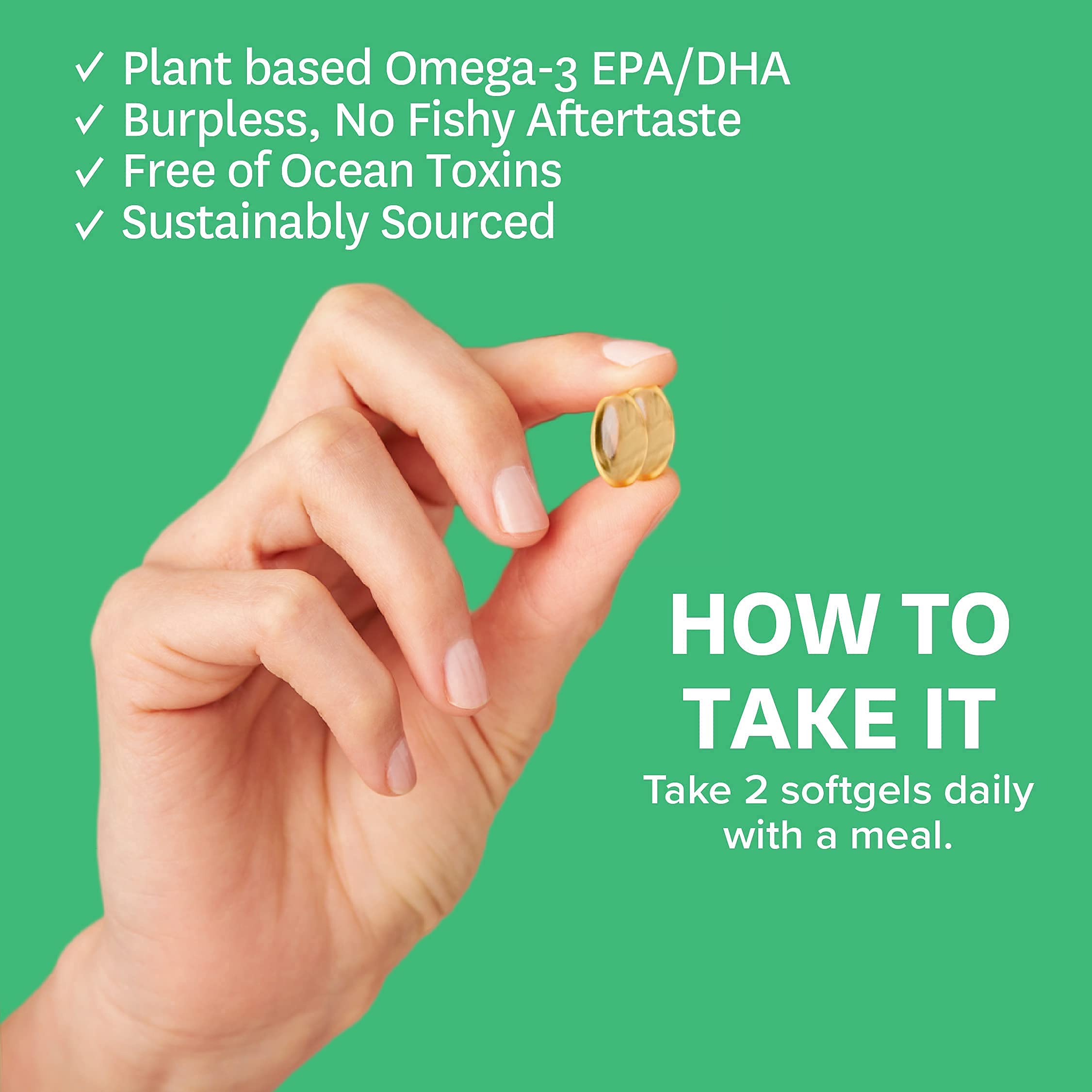 Zenwise Vegan Omega3 Plant Based Fish Oil Alternative Marine Algal