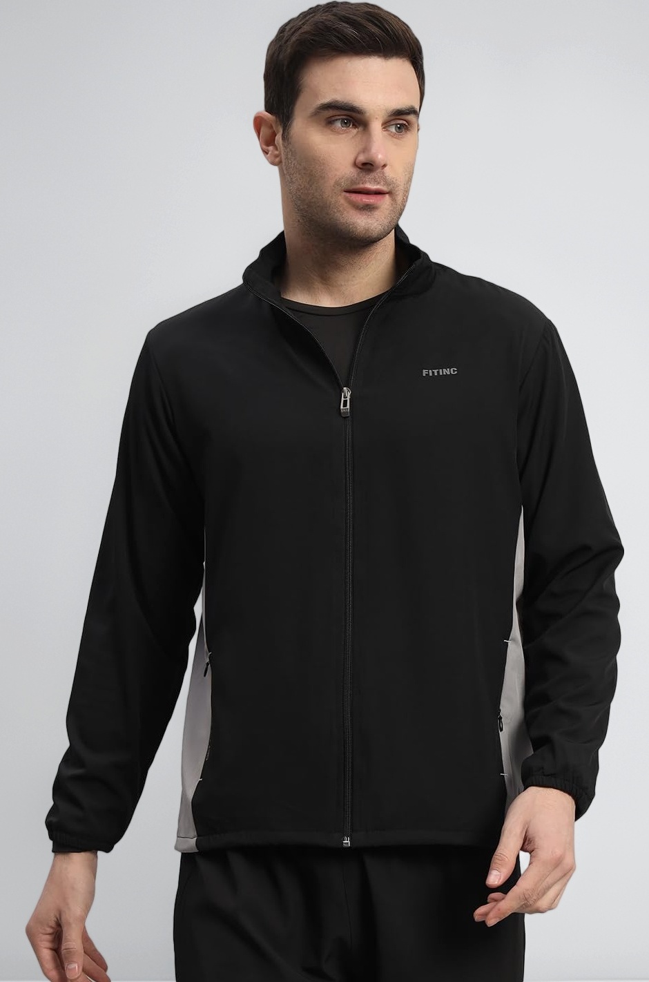 Contrast Panel Sports Jacket for Men