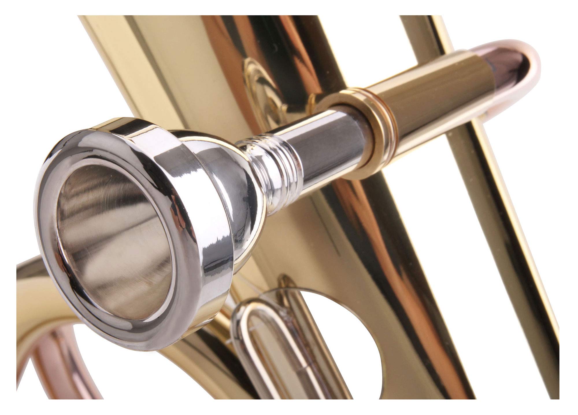 Classic Cantabile TH-38 Tenorhorn Set (Bb-Stimmung, Korpus: Messing, Außenzüge: Neusilber, 3 Drehventile) mit Koffer, Mundstück, Stimmgerät/Metronom und Notenständer