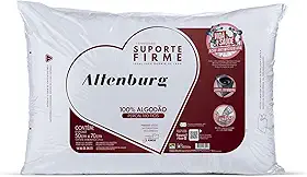 Travesseiro Suporte Firme Altenburg Extra Branco Capa Percal 180 Fios 100% Algodão