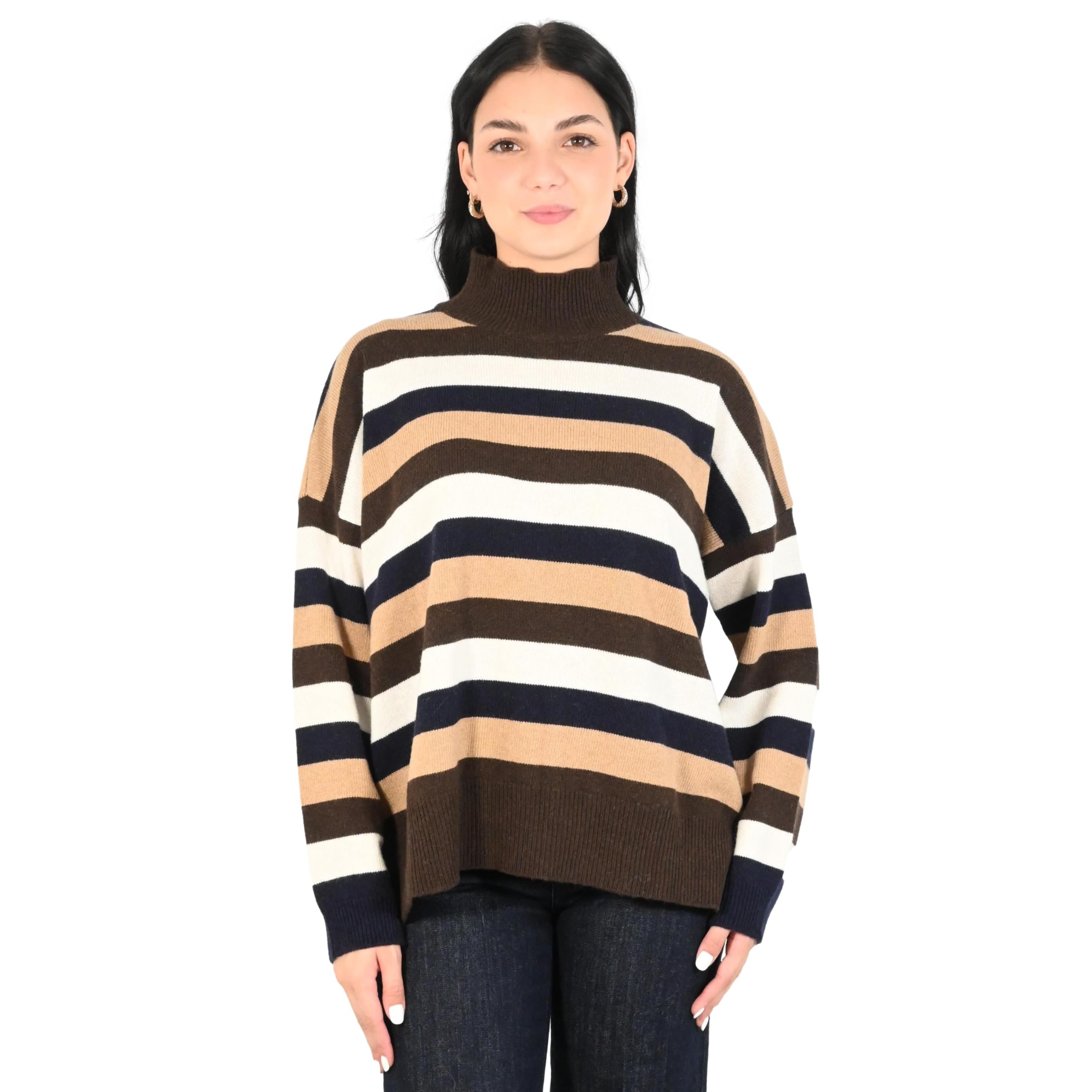 Kontatto maglia donna moka mastice blu 3M1779C
