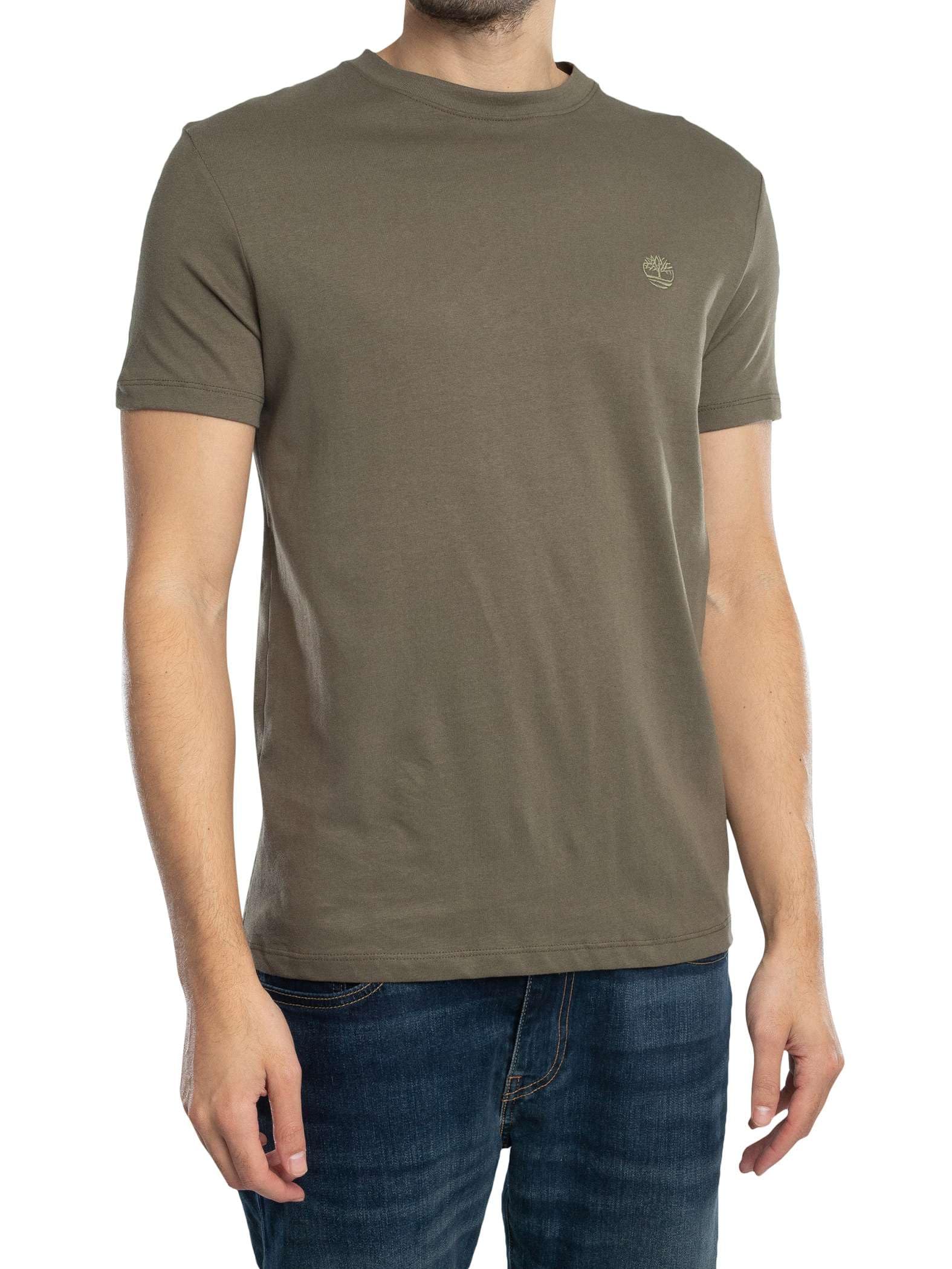 Timberland Men's Dunstan River Crew Slim T-Shirt, Green, XL