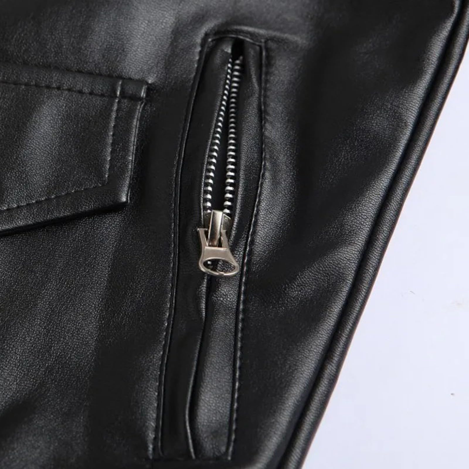 Genérico Chaleco de cuero sin mangas para hombre moderno y elegante cremallera resistente estilo casual perfecto para salidas urbanas