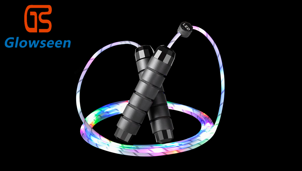 Corde à Sauter LED Rechargeable – Multicolore, Antichoc, 2,5 M, Légère (100 G), Pour Enfants Et Adultes, Intérieur/extérieur