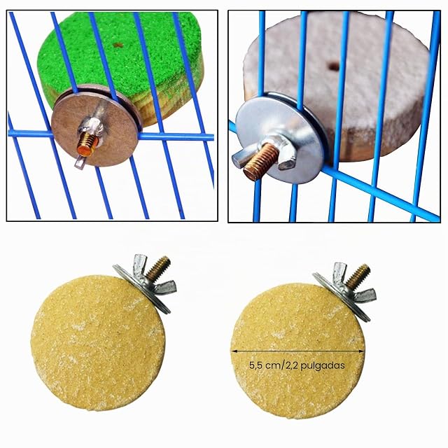 Foto 4 de 6 de Allazone 6 Pz Juguetes para Pájaros, Perca de Pájaro Palo para Loros, Periquitos, Cacatúas, Conuras