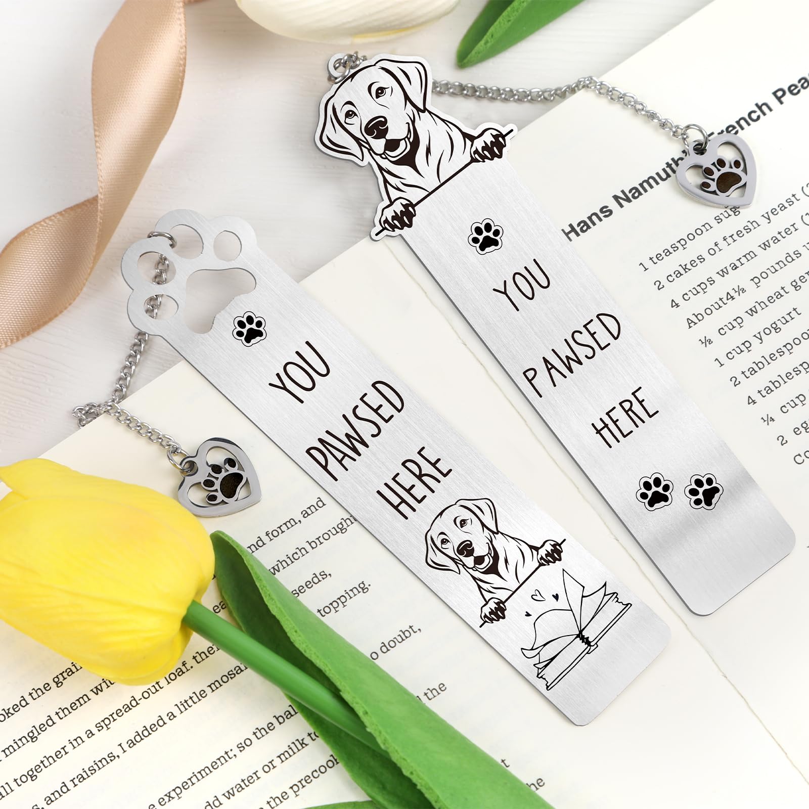 Labrador Funny Dog Bookmark Gift - Shejdgart 2PCS Funny Bookmark for Labrador Retriever Lovers Unique Dog Mom Book Mark Birthday Gifts for Puppy Lovers Bookworm Nerd Women Friends Pet Owners Coworker