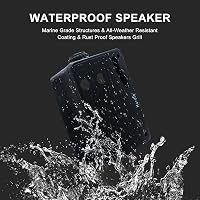 Herdio 3,5" Bluetooth Kültéri Hangszórópár - 200W Vízálló 3-Utas Hangrendszer Falra Szerelhető, 30m Hatótáv, AUX Bemenet, Teraszra, Kertbe,  4