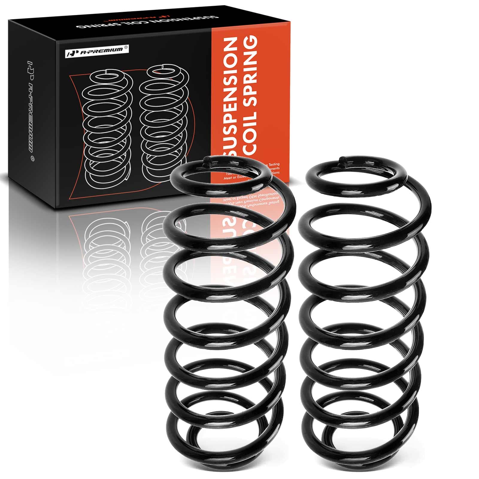 A-Premium 2Pcs Rear Suspension Coil Spring Set Compatible with Ford Crown Victoria & Mercury Grand Marquis 1998-2011 & Lincoln Town Car 1994-2011 4.6L, Driver and Passenger Side, Replace# F8AC5560GA