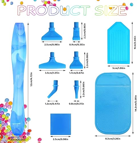 Miniatura 2 de Bolígrafo de pintura de diamante, bolígrafo de arte de diamante con puntas de rosca, accesorios de pintura de diamante de resina, kits de