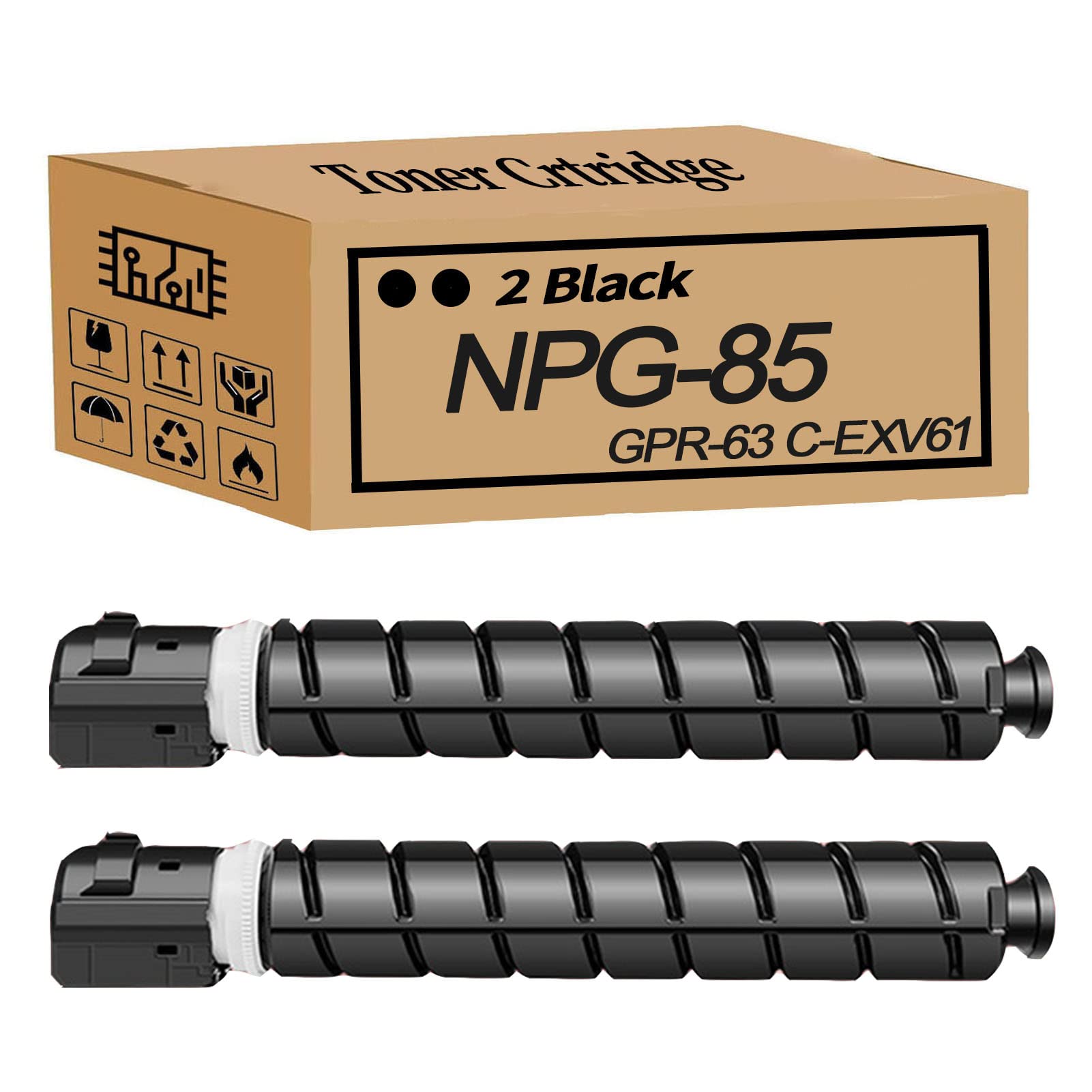 Amazon.co.jp: For Canon NPG-85 GPR-63 C-EXV61高収量ブラックトナー