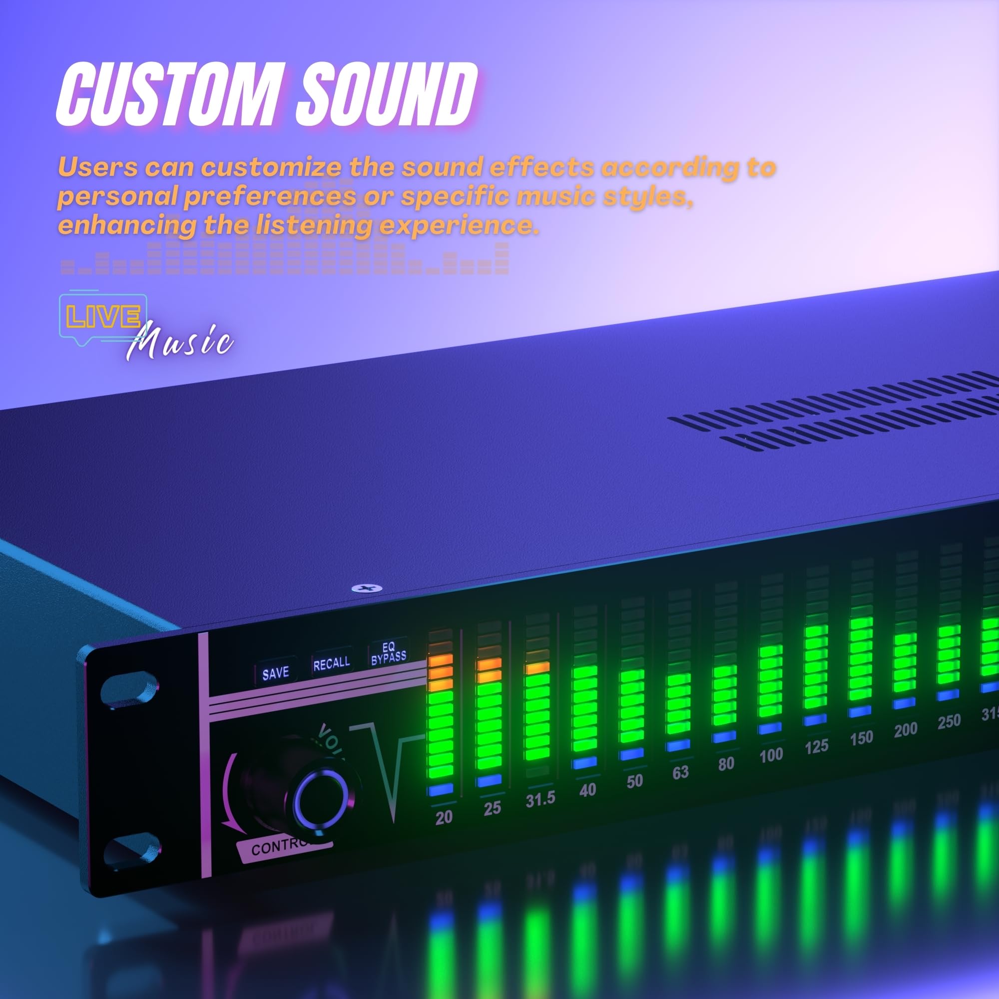 Amazon.com: Digital Equalizer, 31-Band Dual Channel Synchronized