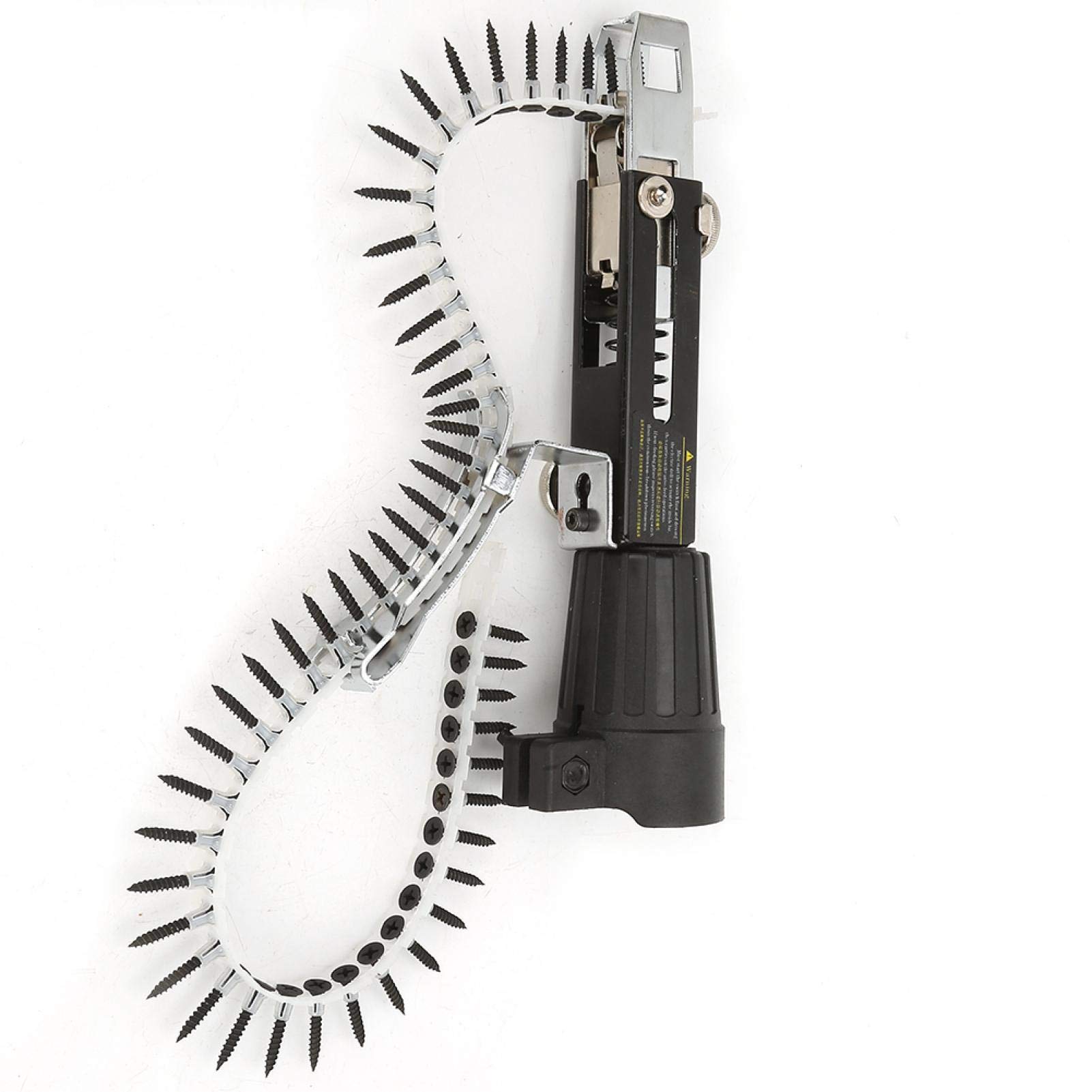 Pistola de tornillos de plataforma, Pistola de tornillos para paneles de yeso, Adaptador de cadena de tornillo de taladro de cadena de clavos automático para accesorio de taladro eléctrico