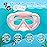 Kids Swim Mask 180 Snorkel Diving Mask, Anti-Fog Child Swim Goggles with Nose Cover No-Leak Swimming Goggles Anti-Shattered Lens for Youth 4-15 (Pale Pink)