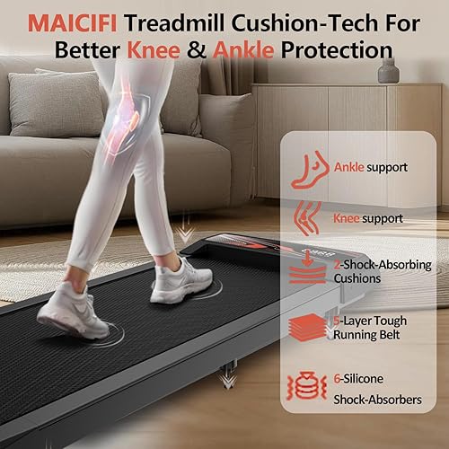 Miniatura 5 de Under Desk Treadmill, Walking Treadmill Pad, 2.5 HP 265 Lbs Low Noise Walking Pad Incline LED Display with Remote Control Walking Jogging Running