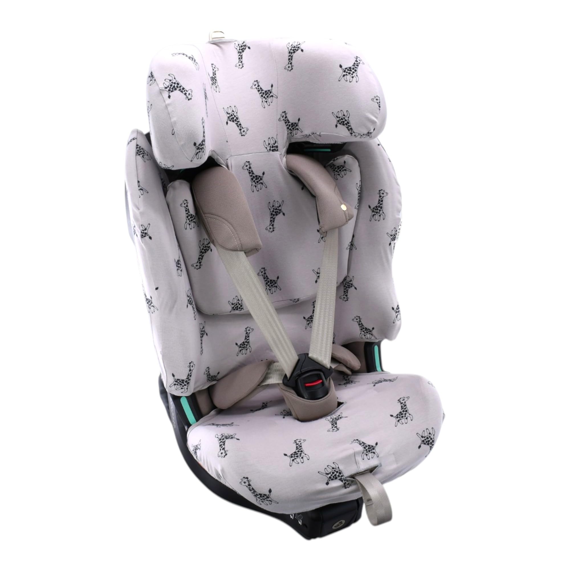 JYOKO Kids Funda algodón orgánico Compatible Maxi-Cosi Emerald 360 Pro | Compatible con Maxi-Cosi Emerald 360 Pro, algodón orgánico, estampado Giraffe, fabricado en Barcelona.