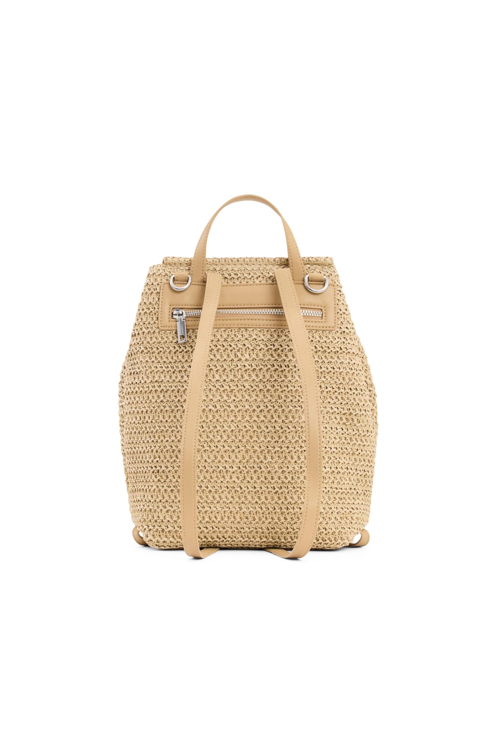 Desigual sac à dos de loisirs sac à main Half Logo Raffia Backpack Natural beige
