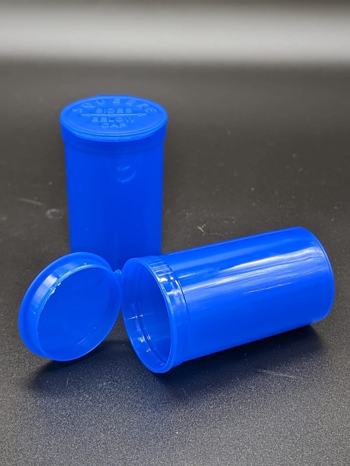 50 x 19 Drams Pop Tops vials 80ml Storage containers Herbs & Medicine Container, Squeeze containers (Blue)