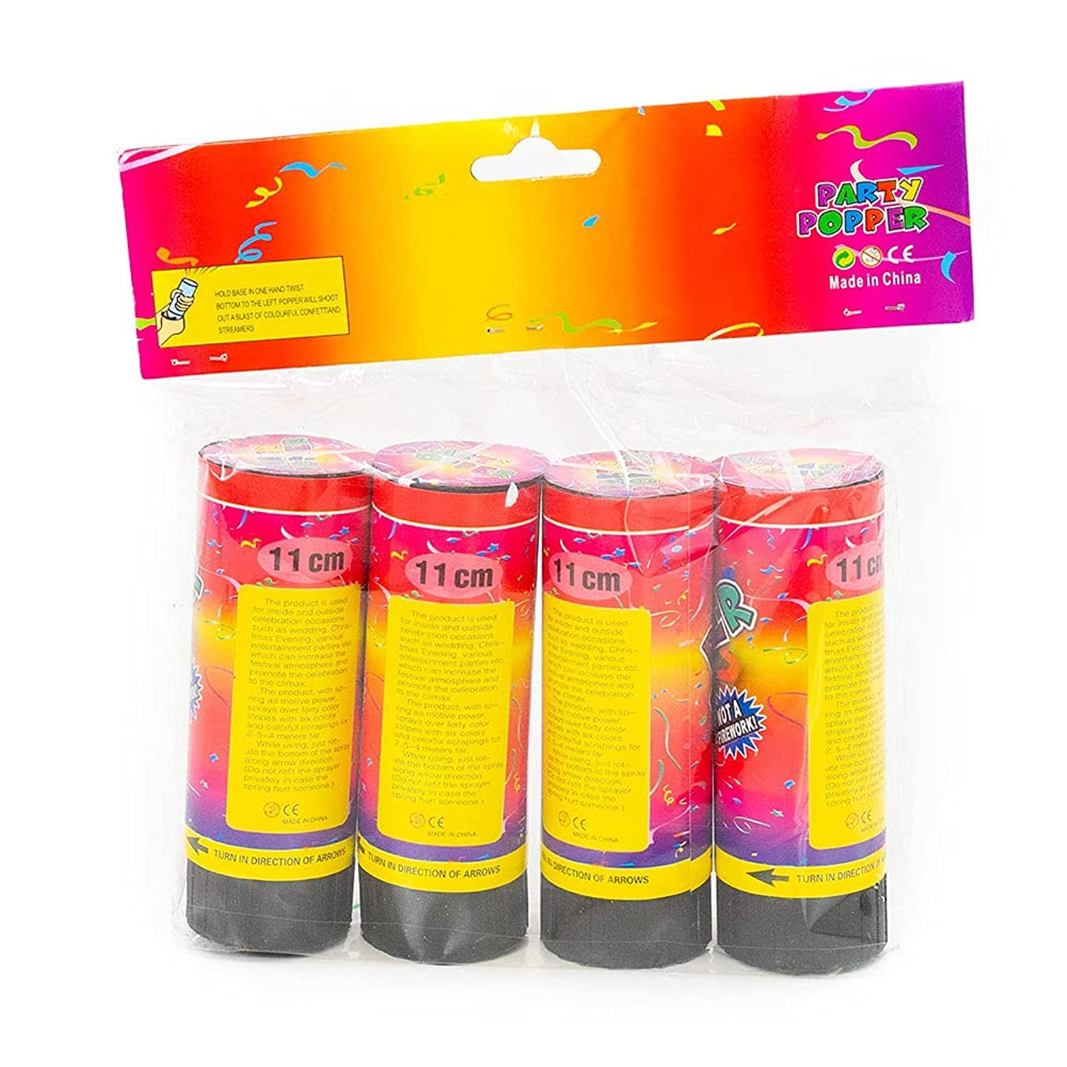 Party Popper 4x15.5 cm