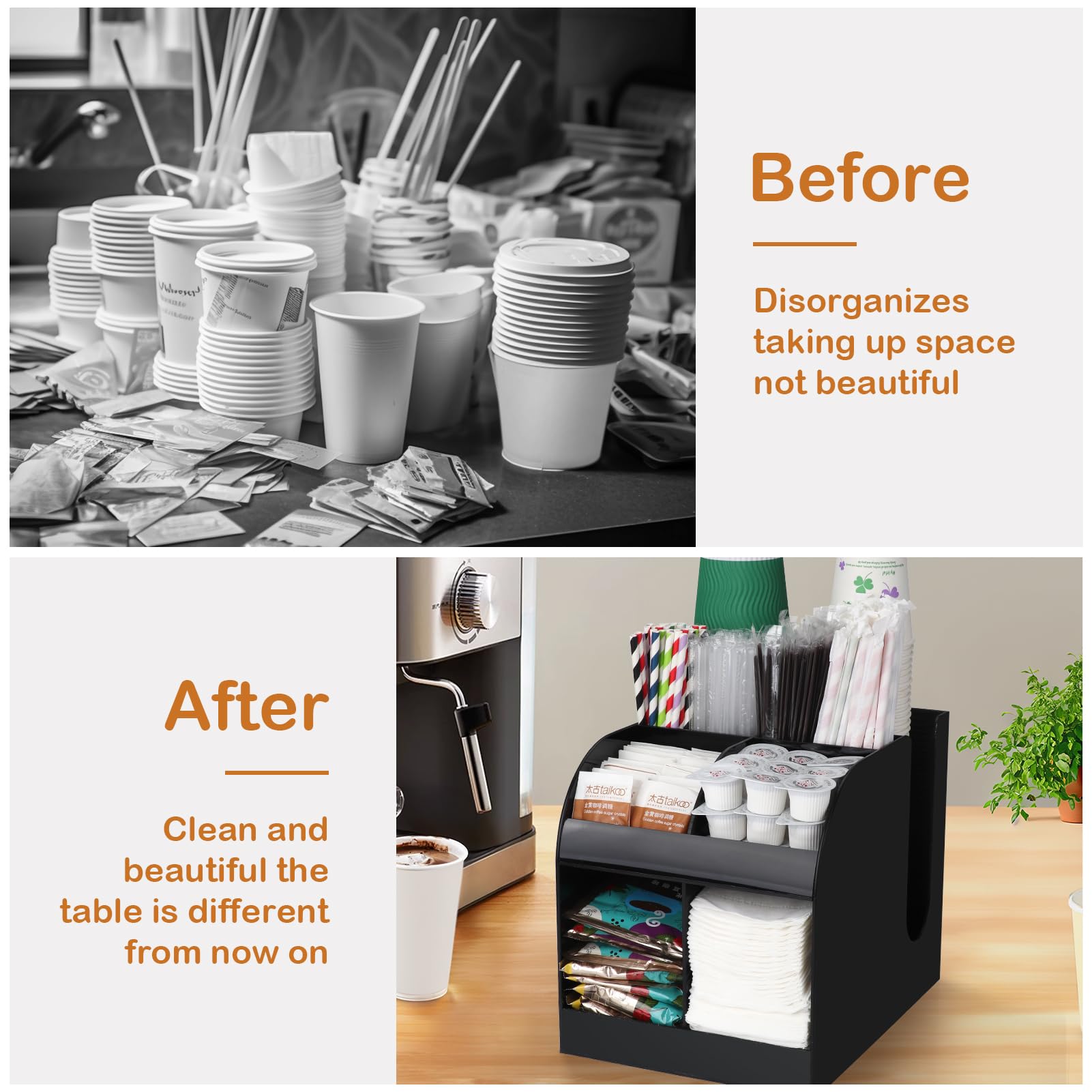 Snapklik.com : Cup Station Organizer 8 Compartment Acrylic Coffee ...