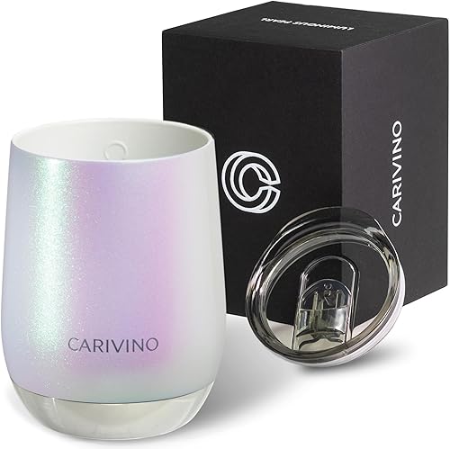 Vaso de vino de lujo con interior de cerámica, base de corcho genuino y tapa Tritan, aislamiento al vacío de acero inoxidable avanzado con