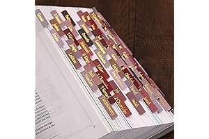 Laminated & Repositionable Bible Tabs, Gold Foil Large Print